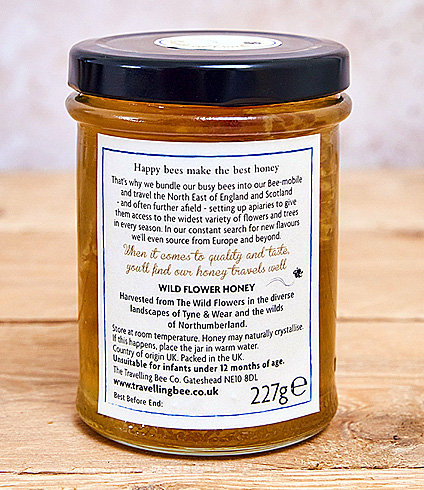 Wild Flower Honey with Honeycomb Jar