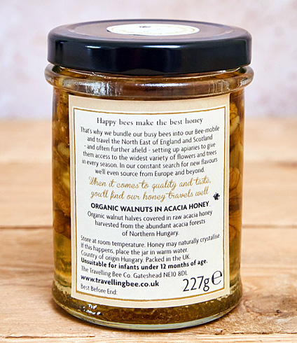 Organic Walnuts in Acacia Honey Jar