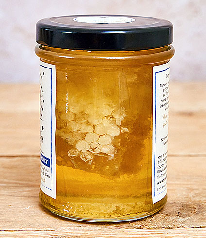 Wild Flower Honey with Honeycomb Jar